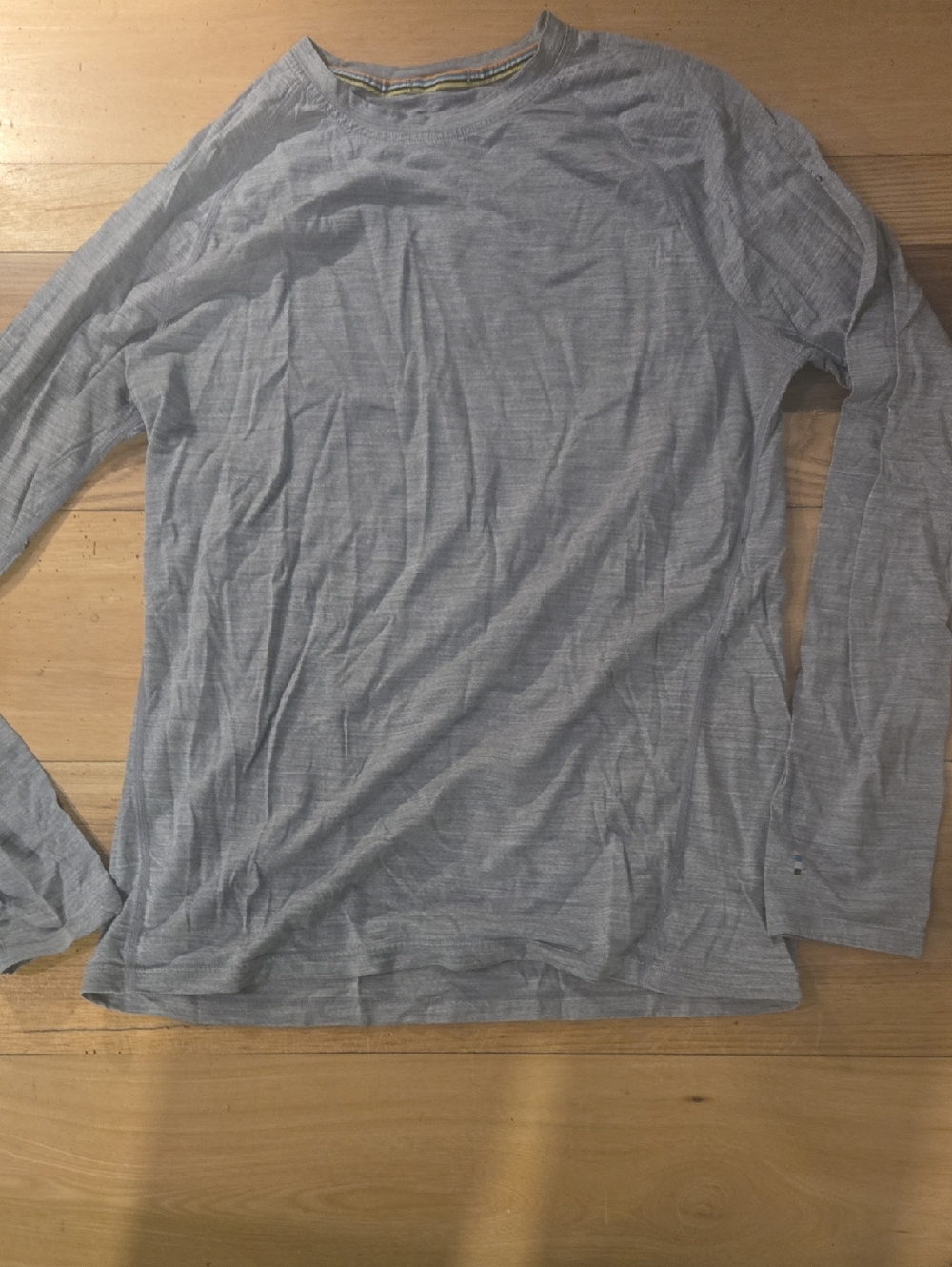 Smartwool Men's Long-Sleeve Crewneck Shirt in Light Gray